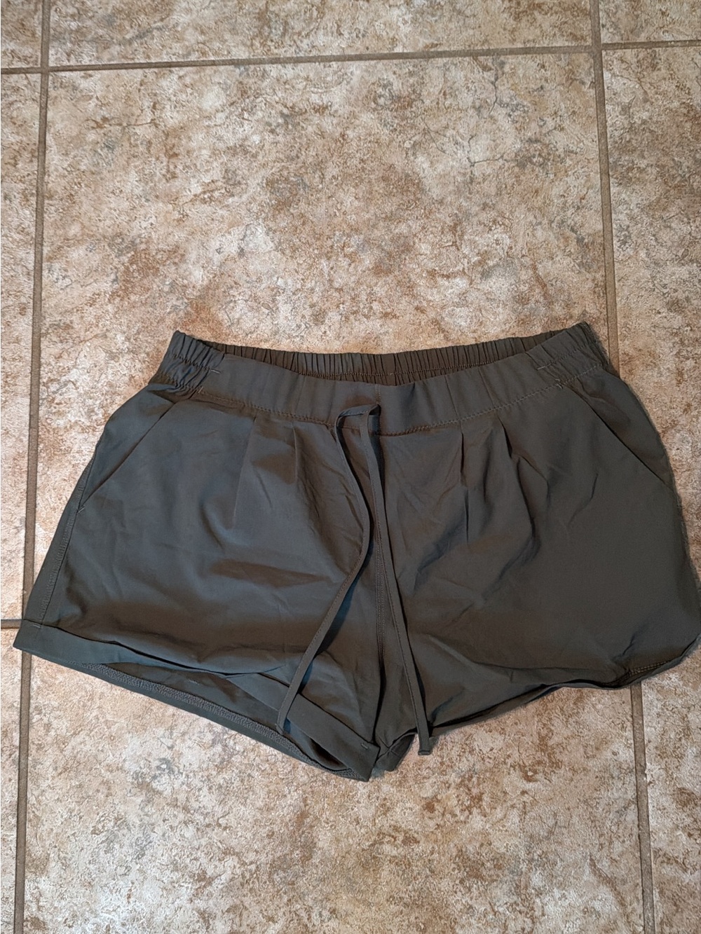 ZYIA Olive Green Athletic Drawstring Shorts